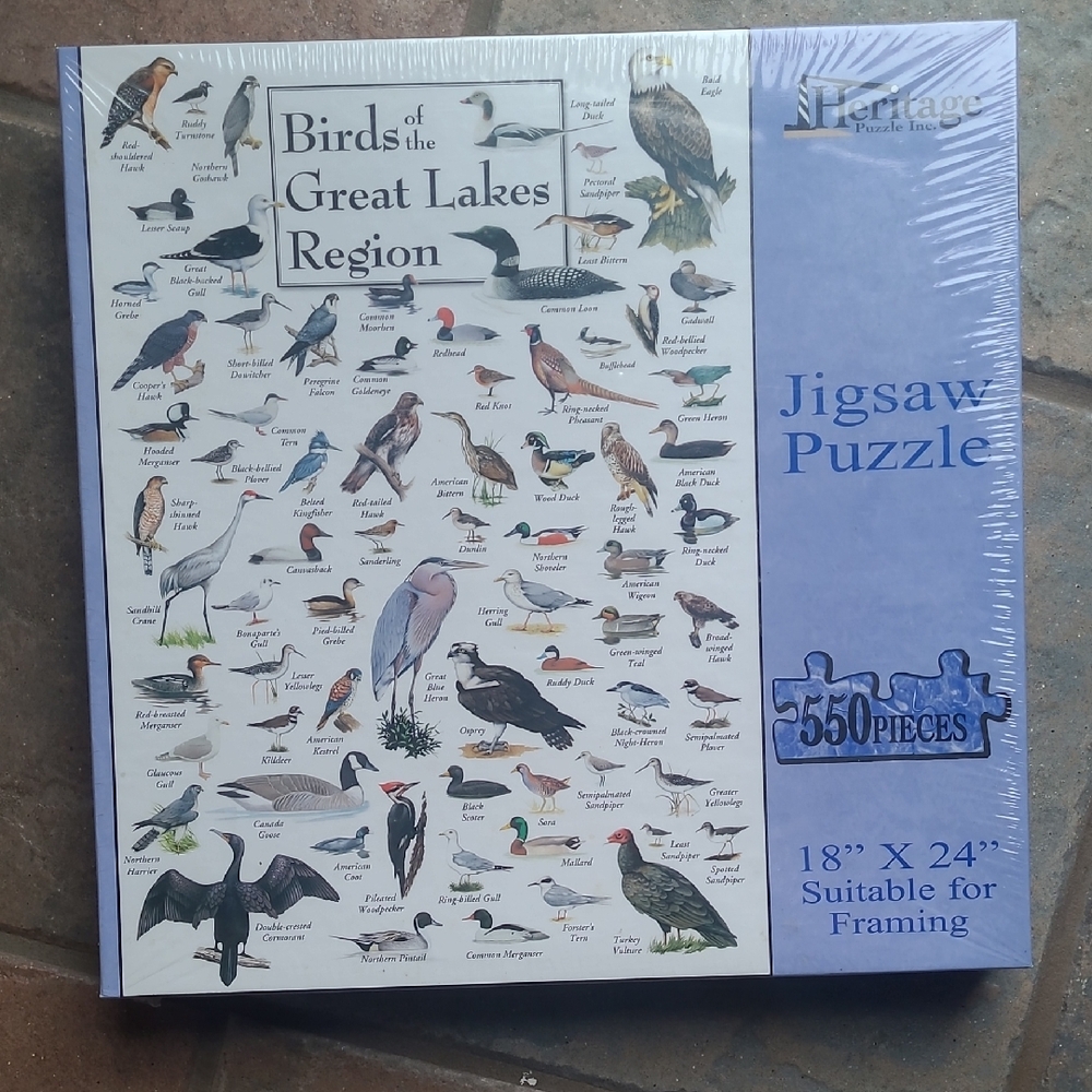 New in box! Heritage Birds of the Great Lakes 550 piece jigsaw puzzle